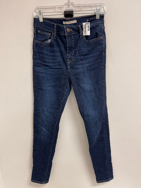 Jeans Skinny By Levis In Blue Denim, Size: 8