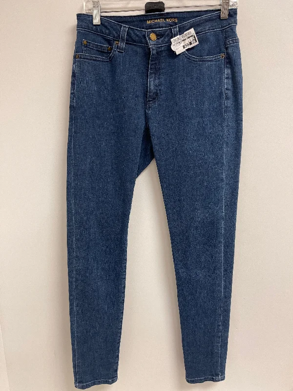 Jeans Skinny By Michael Kors In Blue Denim, Size: 4