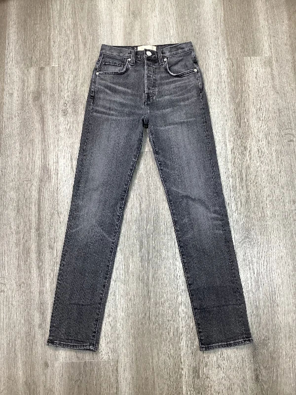 Jeans Straight By Clothes Mentor In Black Denim, Size: 0