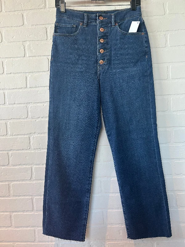 Jeans Straight By Express In Blue Denim, Size: 6