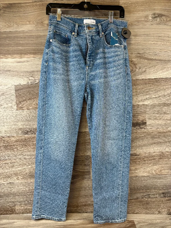 Jeans Straight By Loft In Blue Denim, Size: 4