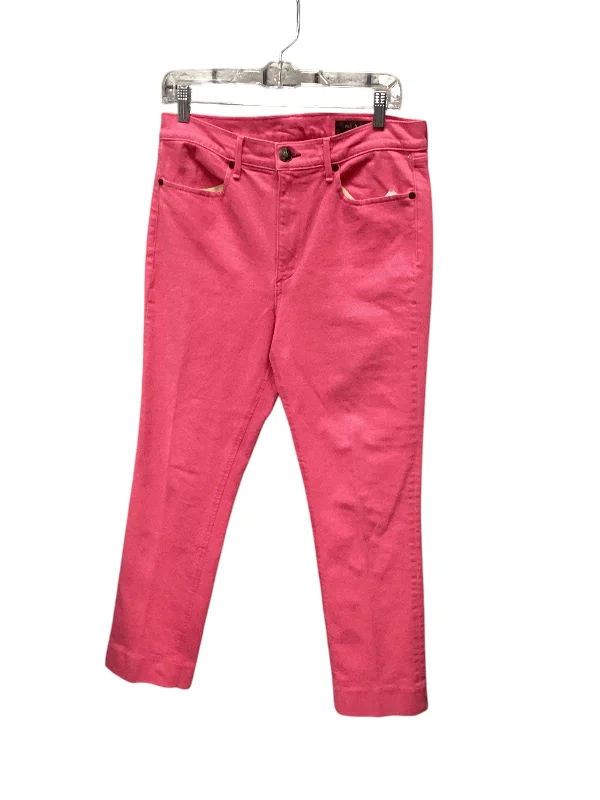 Jeans Straight By Rag & Bones Jeans In Pink, Size: 10