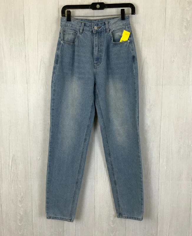 Jeans Straight By Shein In Blue Denim, Size: 2