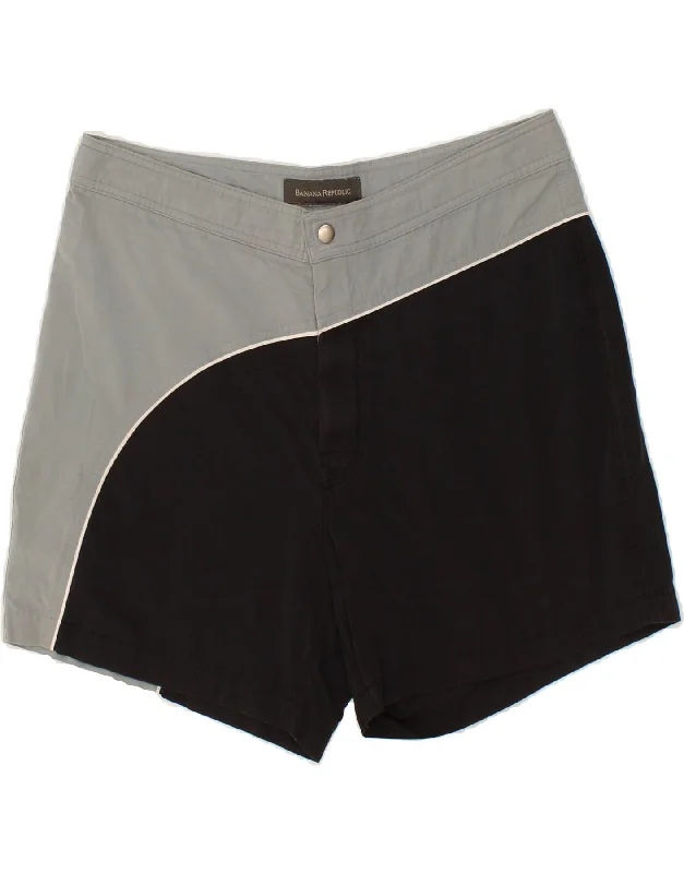 BANANA REPUBLIC Mens Casual Shorts W34 Large  Black Colourblock Nylon