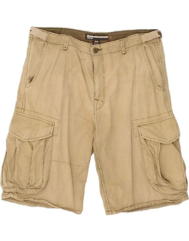 BURTON Mens Cargo Shorts W38 XL Beige