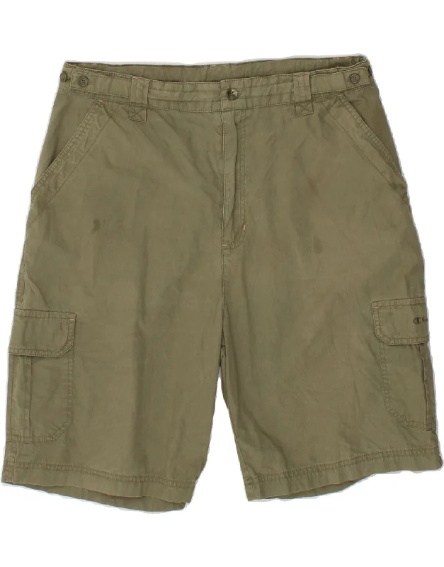 CHAMPION Mens Cargo Shorts XL W34 Khaki Cotton