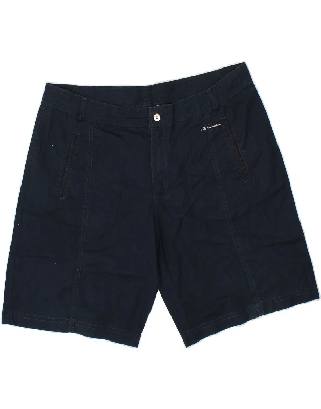 CHAMPION Mens Chino Shorts Medium W32 Navy Blue Cotton