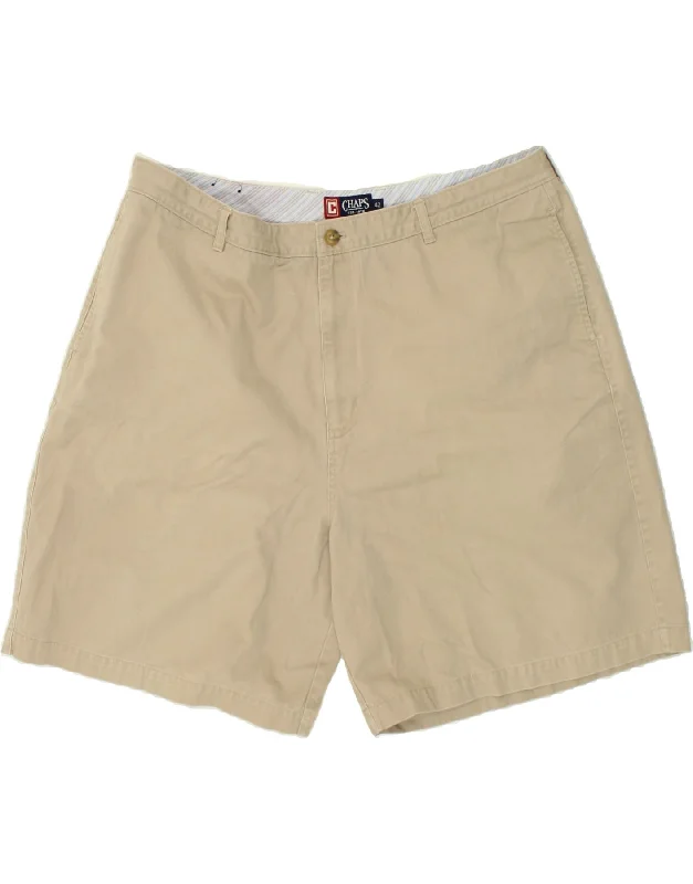 CHAPS Mens Chino Shorts W42 2XL Beige Cotton