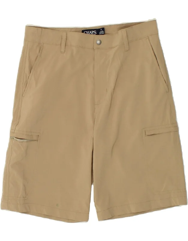 CHAPS Mens Stretch Cargo Shorts W30 Medium  Beige Polyester