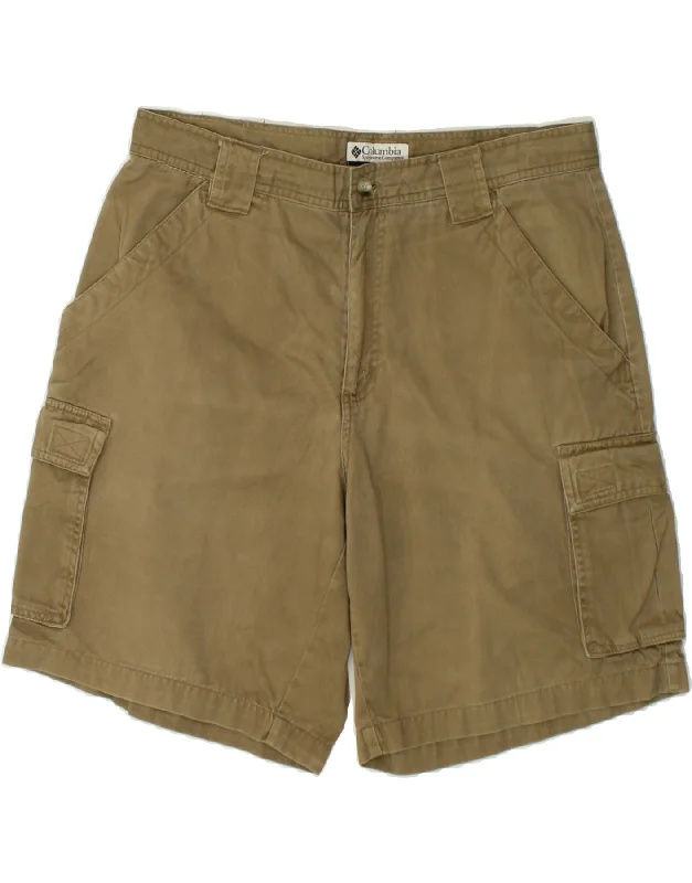 COLUMBIA Mens Cargo Shorts W34  Large  Beige Cotton