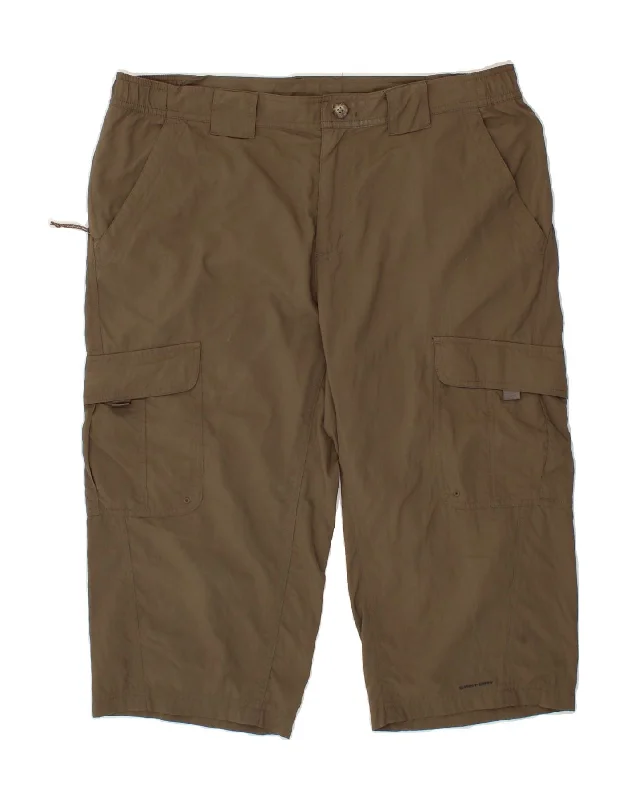 COLUMBIA Mens Titanium Cargo Shorts IT 50 Large W36 Brown Nylon