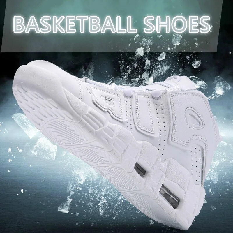 Comfortable Basketball Shoes For Men Lace-Up Sports Shoes Air Cushion Zapatillas Hombre Breathable Mens Shoes Athletic Sneakers