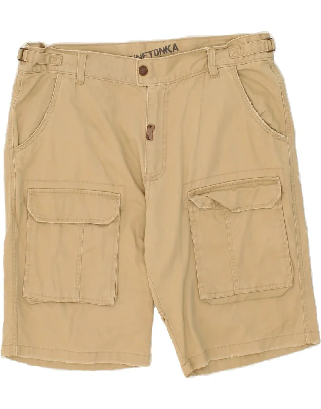 CONBIPEL Mens Cargo Shorts IT 50 Large W36  Beige Cotton