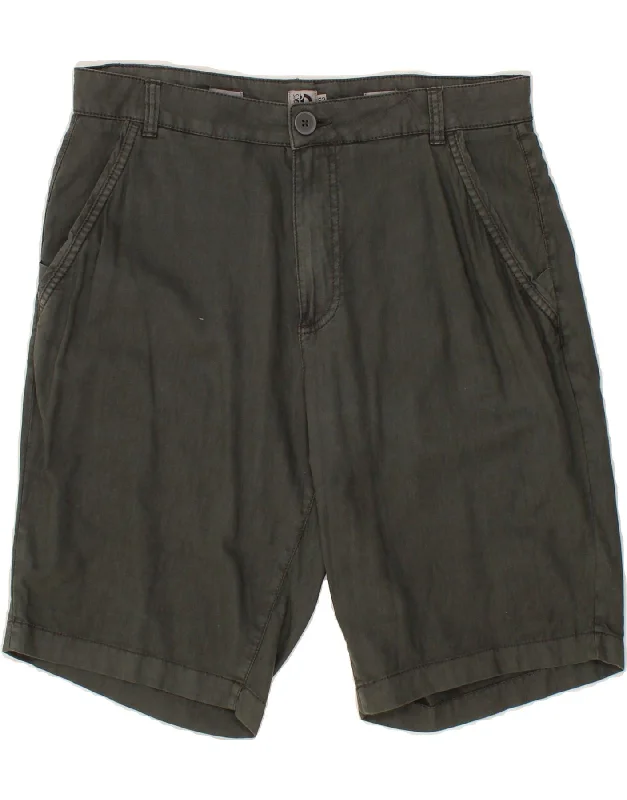 DACK'S Mens Regular Fit Chino Shorts IT 52 2XL W32 Khaki Linen