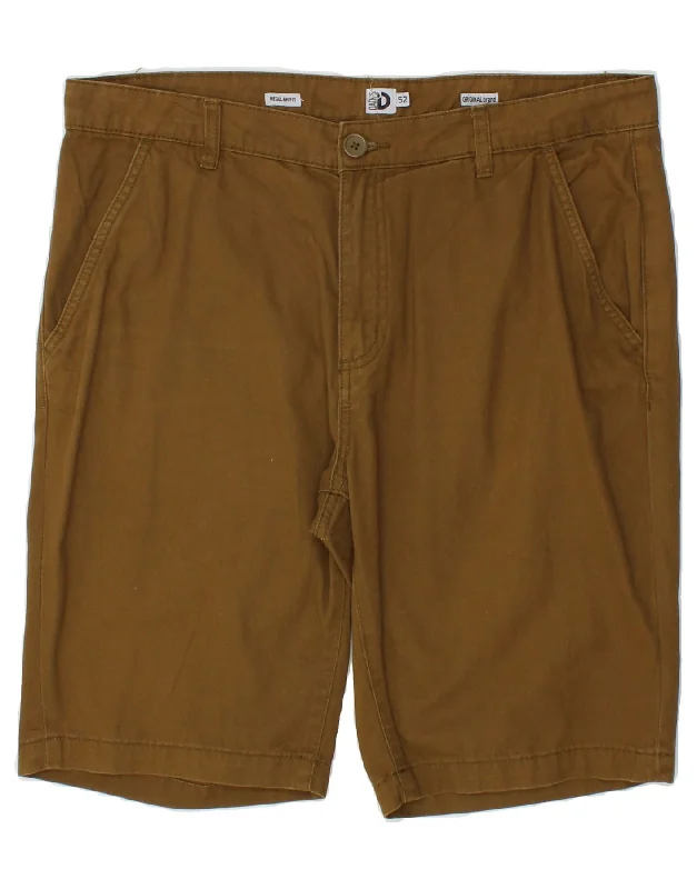 DACK'S Mens Regular Fit Chino Shorts IT 52 XL W36 Brown Cotton