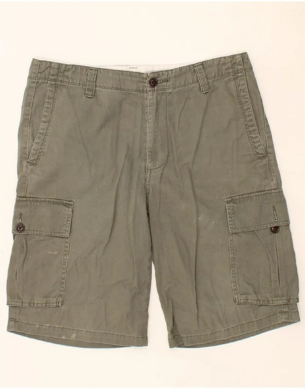 DOCKERS Mens Cargo Shorts W32 Medium  Grey Cotton