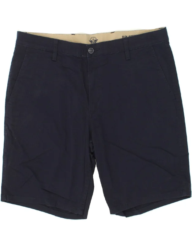 DOCKERS Mens Chino Shorts W36 Large Navy Blue Cotton