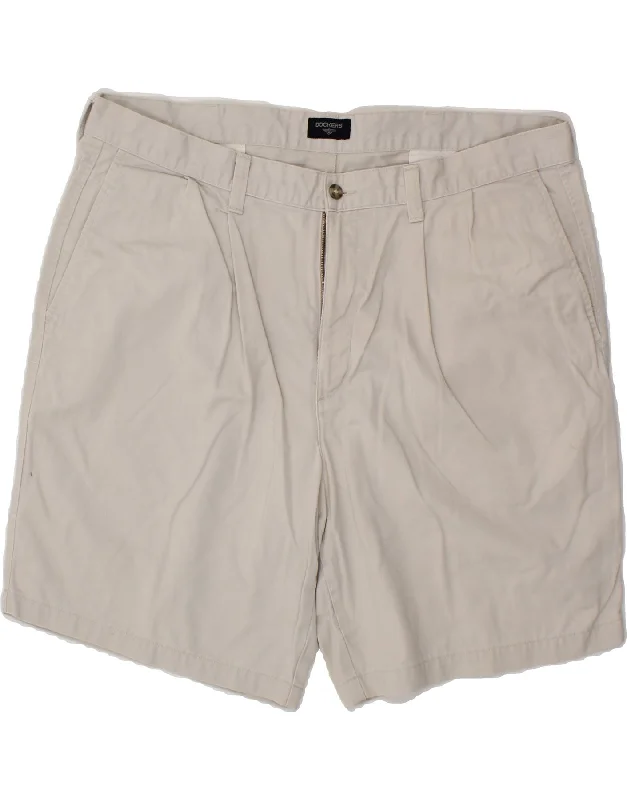 DOCKERS Mens Chino Shorts W40 XL Grey Cotton