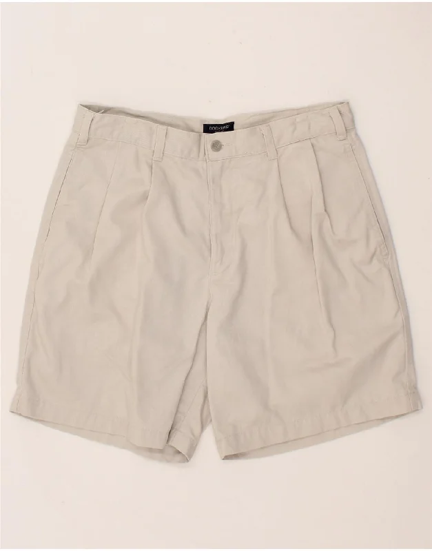 DOCKERS Mens Pegged Chino Shorts W34 Large Beige Cotton