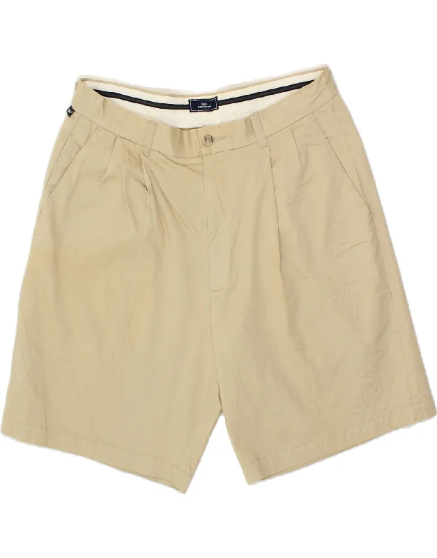 DOCKERS Mens Pegged Chino Shorts W34 Large Beige Cotton