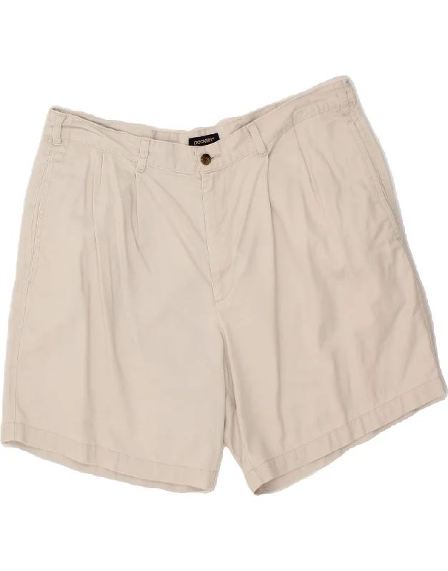 DOCKERS Mens Pegged Chino Shorts W36 Large Beige