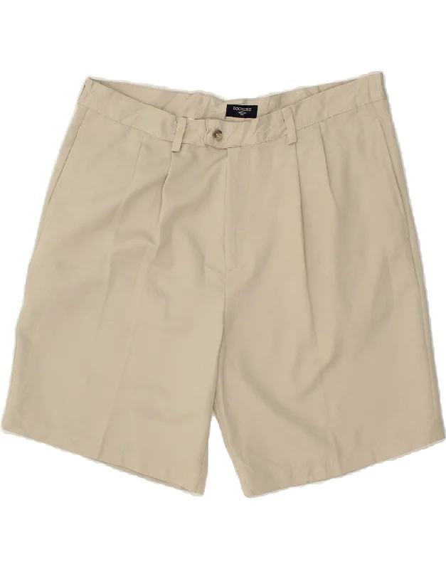 DOCKERS Mens Pegged Chino Shorts W38 XL  Beige Polyester