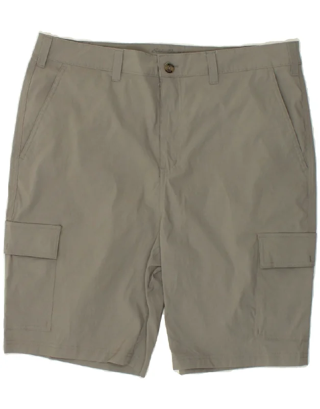 EDDIE BAUER Mens Cargo Shorts W36 Large  Grey Nylon