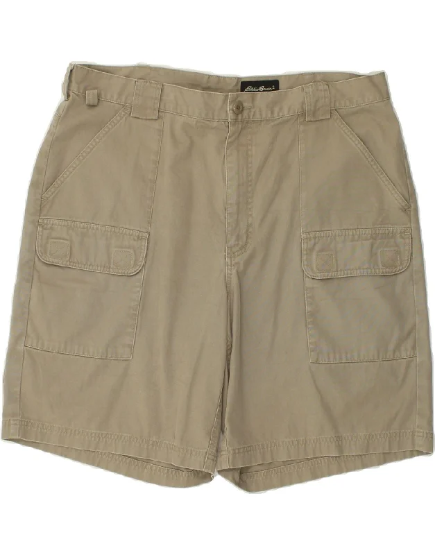 EDDIE BAUER Mens Cargo Shorts W38 XL  Grey Cotton