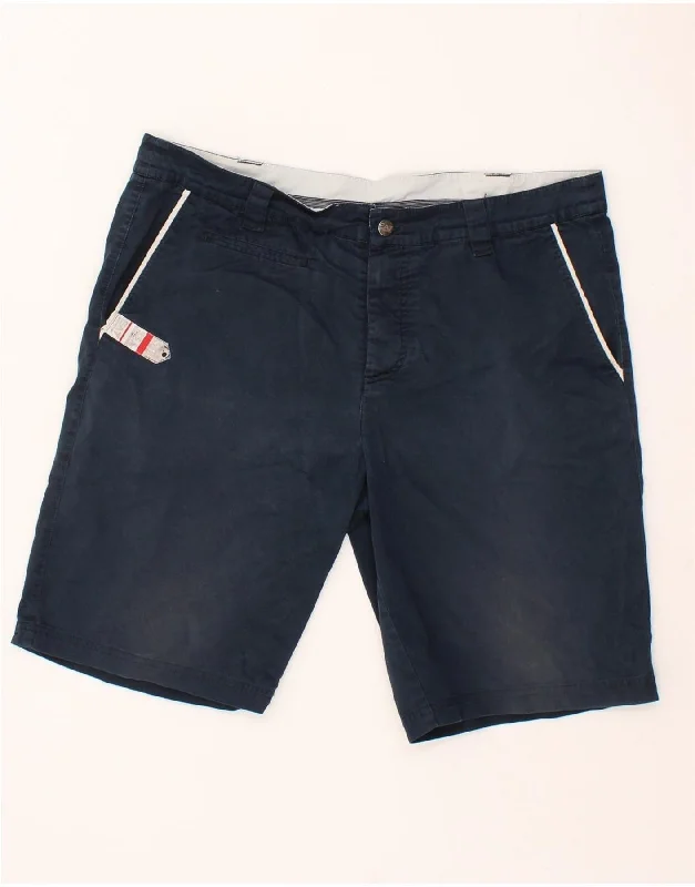 EMPORIO ARMANI Mens Chino Shorts Large W36  Navy Blue Cotton