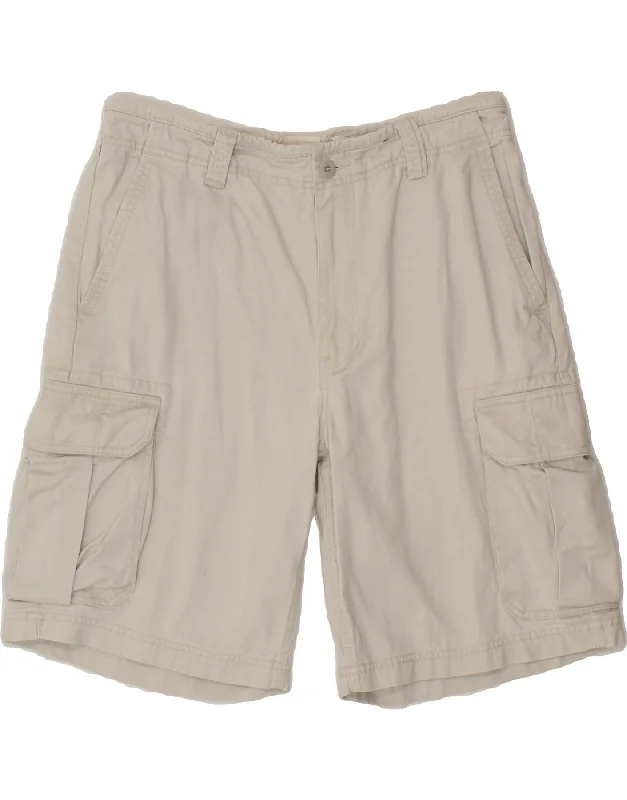 GAP Mens Standard Cargo Shorts W33 Medium White Cotton