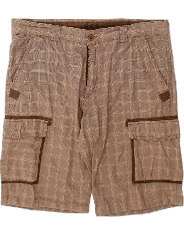 GAS Mens Cargo Shorts W40 XL Beige Check