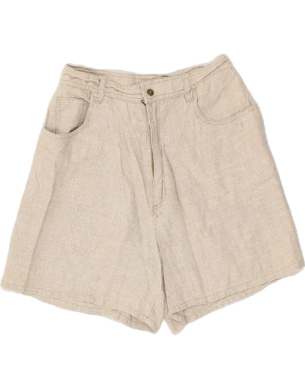 HENNES Mens Casual Shorts W30 Medium Beige Linen