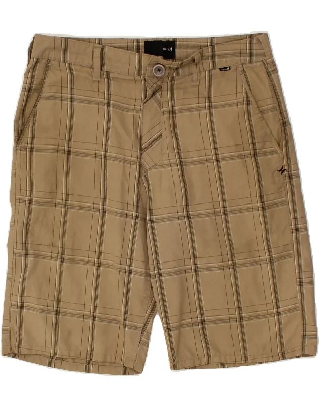 HURLEY Mens Chino Shorts W31 Medium Beige Check