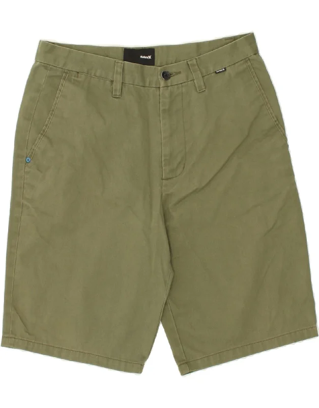 HURLEY Mens Chino Shorts W31 Medium Green Cotton