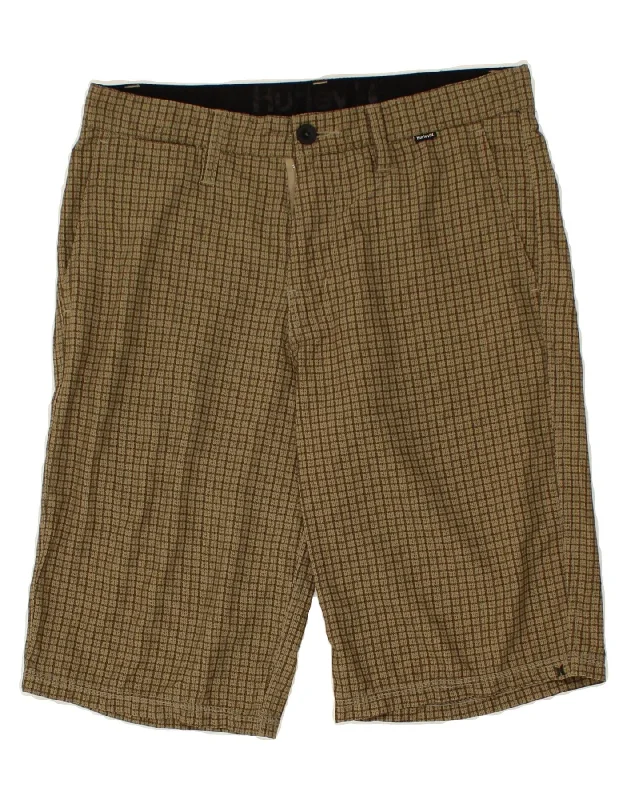 HURLEY Mens Phantom Chino Shorts W30 Medium  Khaki Check