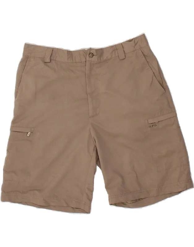 IZOD Mens Cargo Shorts W34 Large Grey Polyester