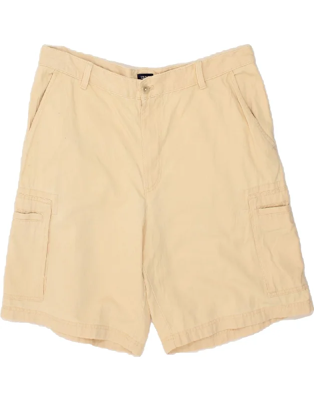 IZOD Mens Cargo Shorts W38 XL Beige Cotton