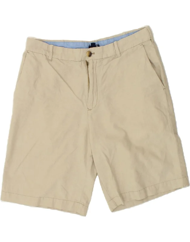 IZOD Mens Chino Shorts W34 Large Beige Cotton