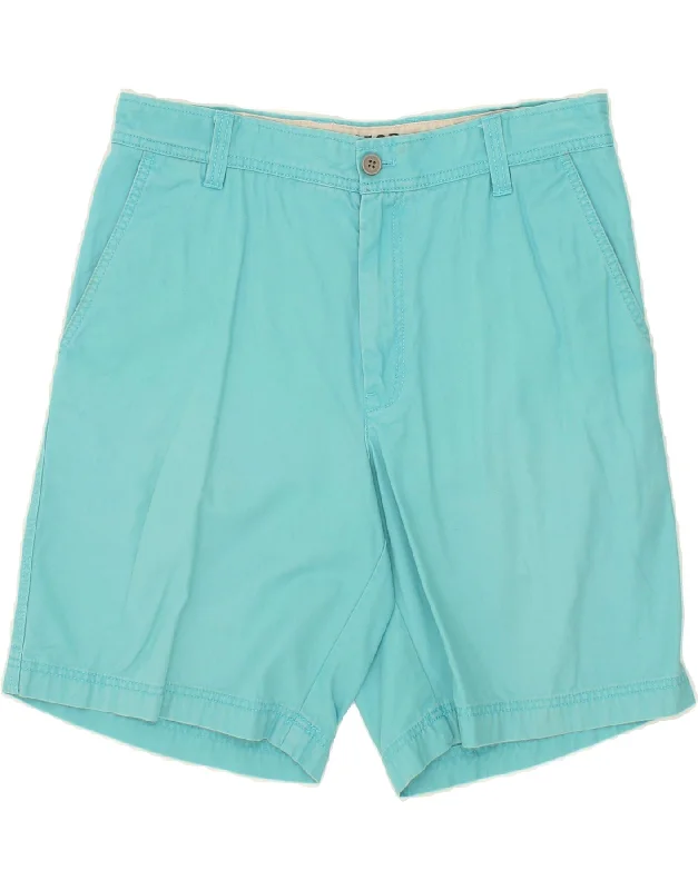 IZOD Mens Chino Shorts W34 Large  Blue Cotton