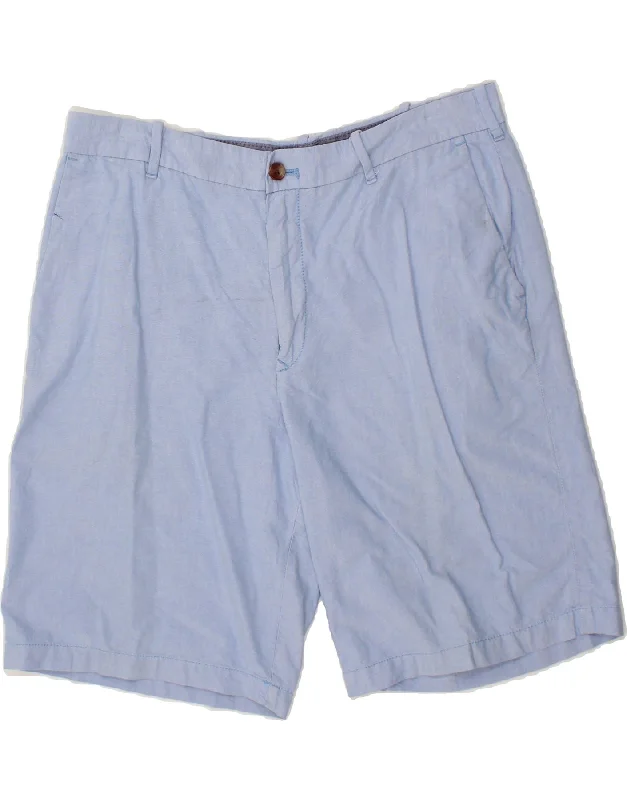 IZOD Mens Chino Shorts W36 Large Blue Cotton