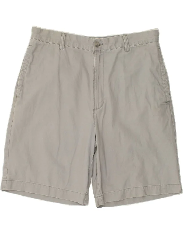 IZOD Mens Chino Shorts W36 Large Grey Cotton