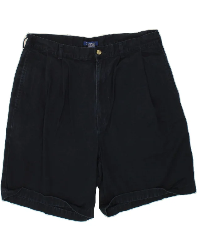 IZOD Mens Chino Shorts W36 Large  Navy Blue Cotton