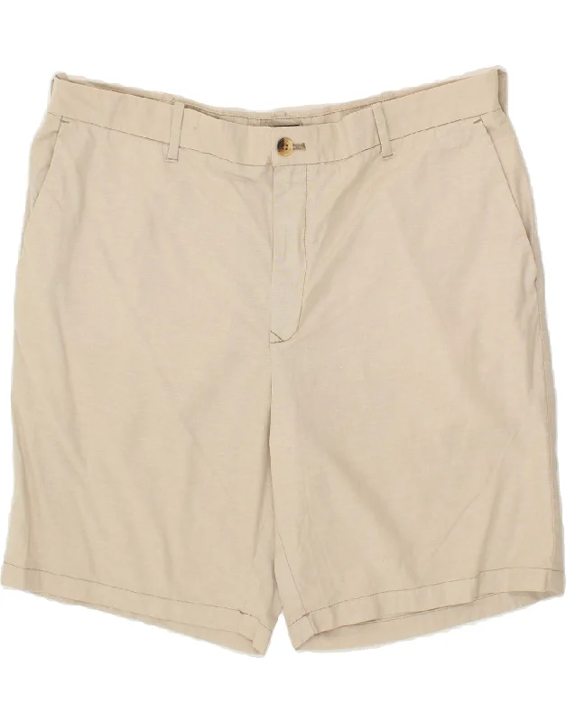 IZOD Mens Chino Shorts W40 XL Beige Cotton