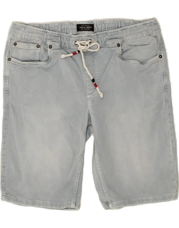 JACK & JONES Mens Denim Shorts Large W34 Blue Cotton