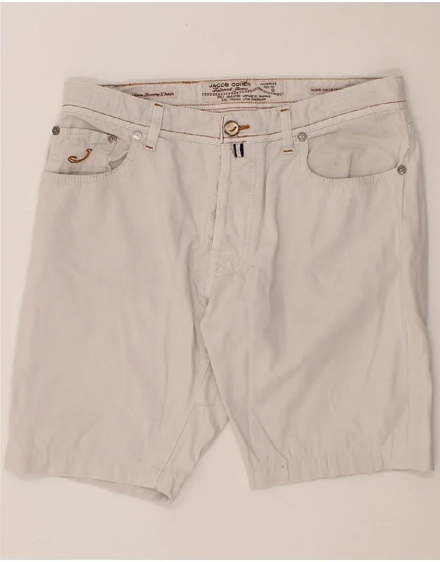 JACOB COHEN Mens Casual Shorts W36 Large Off White Cotton