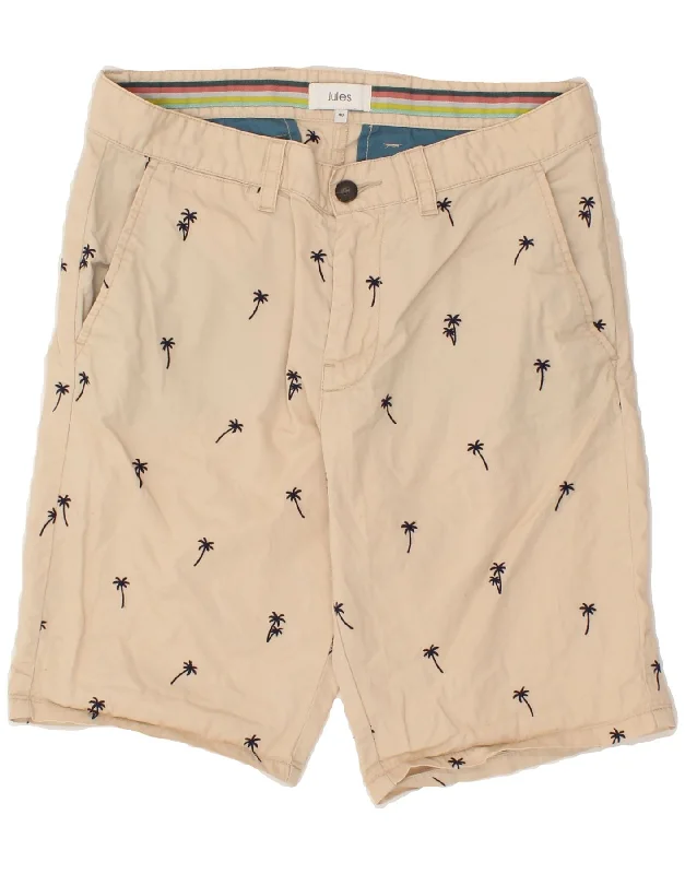 JULES Mens Abstract Pattern Chino Shorts US 40 Medium W34 Beige