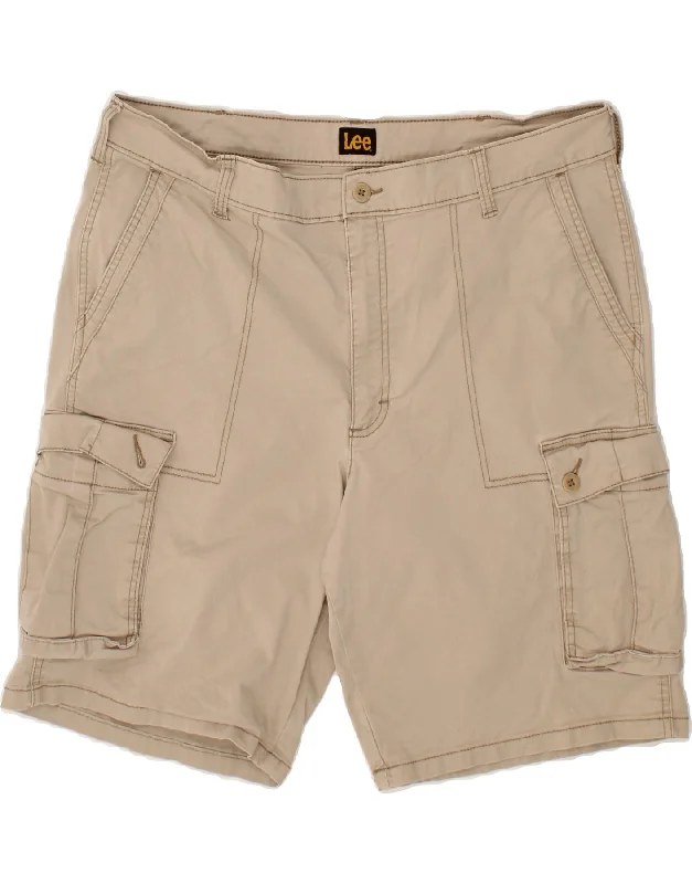 LEE Mens Cargo Shorts W40 XL Beige Cotton