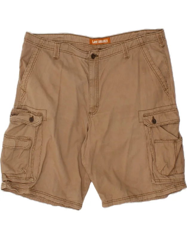 LEE Mens Cargo Shorts W44 2XL Brown Cotton