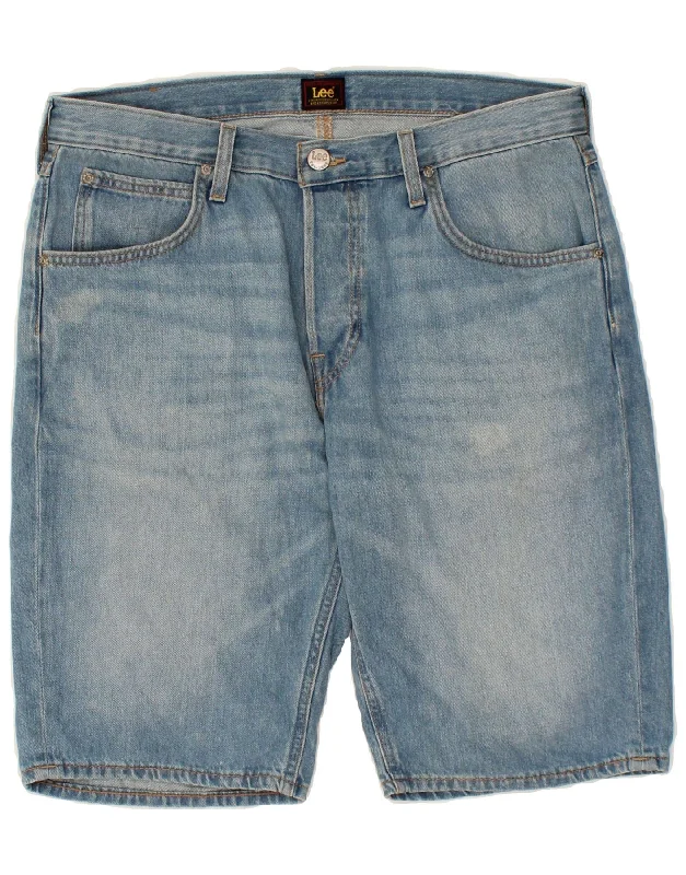 LEE Mens Denim Shorts W33 Medium  Blue Cotton