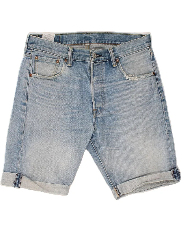 LEVI'S Mens 501 Denim Shorts W30 Medium  Blue Cotton